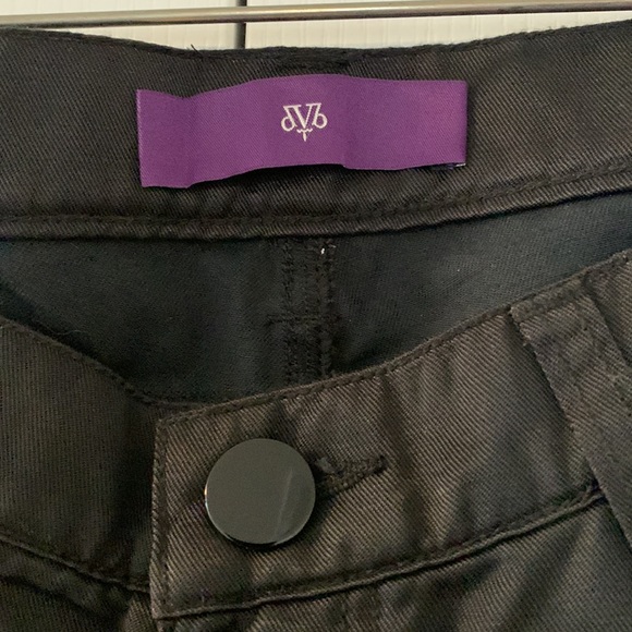 NWOT black satin finish Victoria Beckham flare jeans - Picture 2 of 9